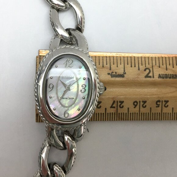 Vintage Ecclissi Watch Sterling Silver Quartz Chain Link Works - Picture 8 of 8